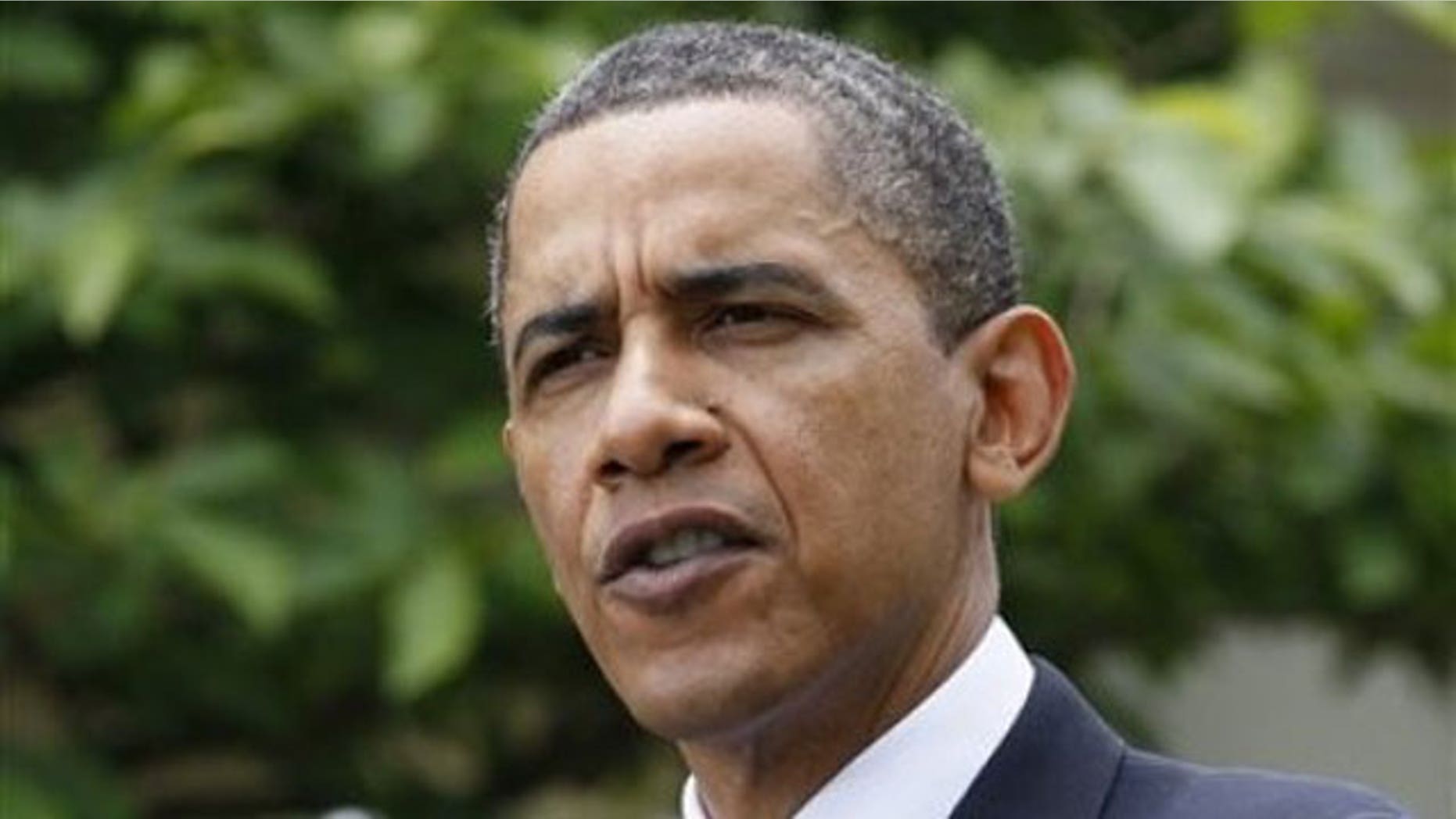 May 19: President Obama gestures during his joint news conference with Mexican President Felipe Calderon, not shown, in the Rose Garden of the White House in Washington (AP).