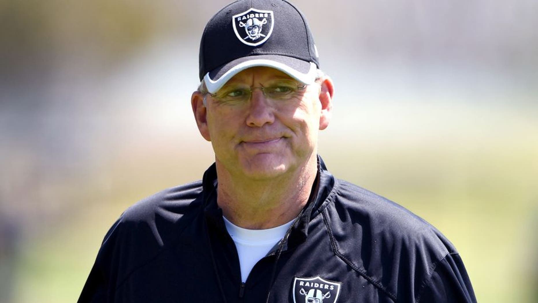 May 8, 2015; Alameda, CA, USA; Oakland Raiders special teams coordinator Brad Seely at rookie minicamp at the Raiders practice facility. Mandatory Credit: Kirby Lee-USA TODAY Sports