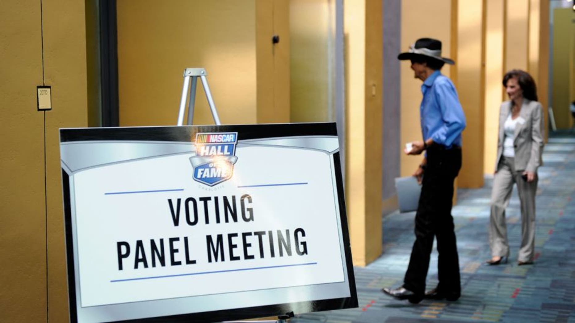 CHARLOTTE, NC - MAY 23: Hall of Famer Richard Petty (L) and voting panel member Looie McNally (R) attend Voting Day at the NASCAR Hall of Fame on May 23, 2012 in Charlotte, North Carolina. (Photo by John Harrelson/Getty Images for NASCAR)