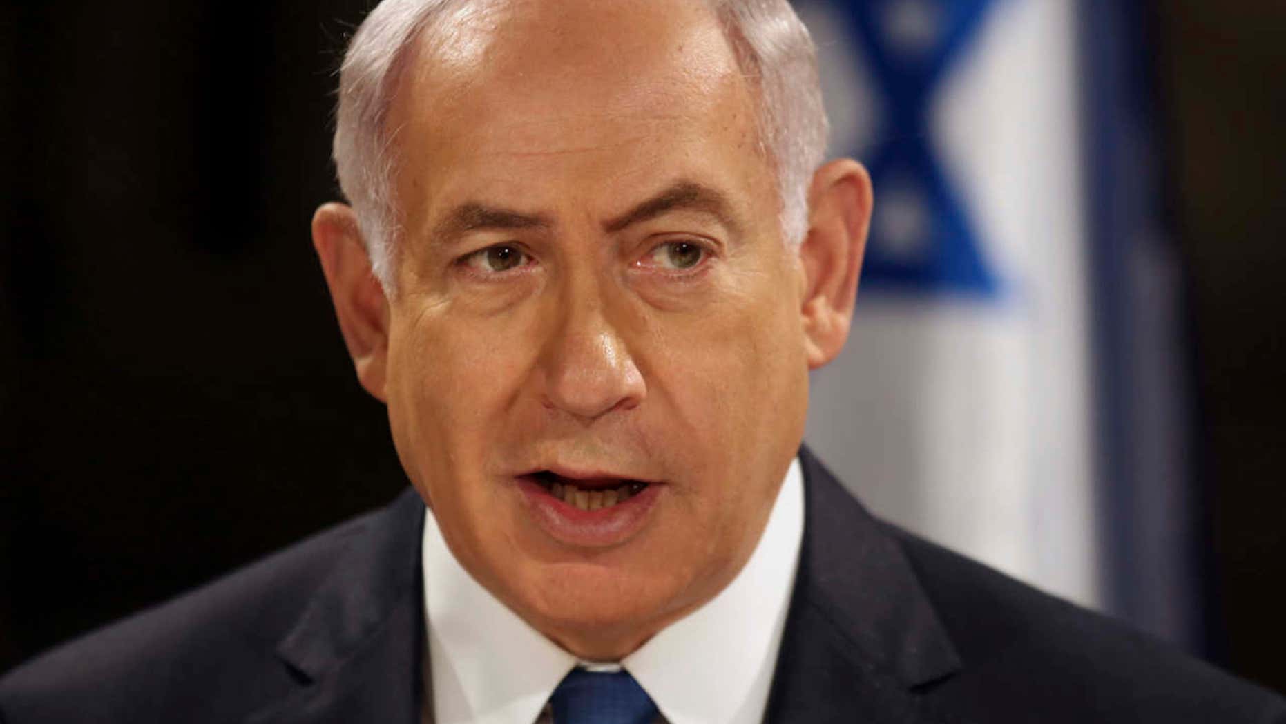 Israeli Prime Minister Benjamin Netanyahu attends a special cabinet meeting for Jerusalem Day, held in the Western Wall tunnels in Jerusalem's Old City on Sunday, May 28, 2017.
