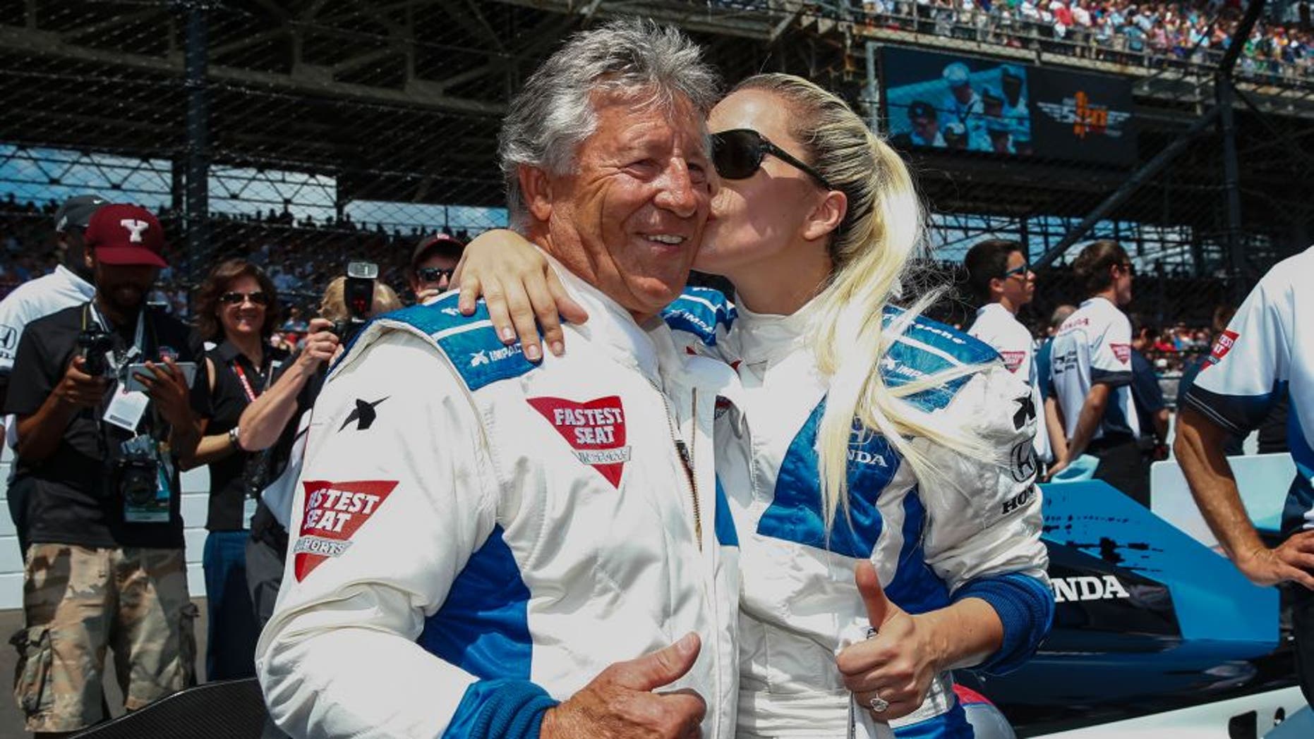 Lady Gaga Gets Ride With Mario Andretti At Indy 500 Fox News 