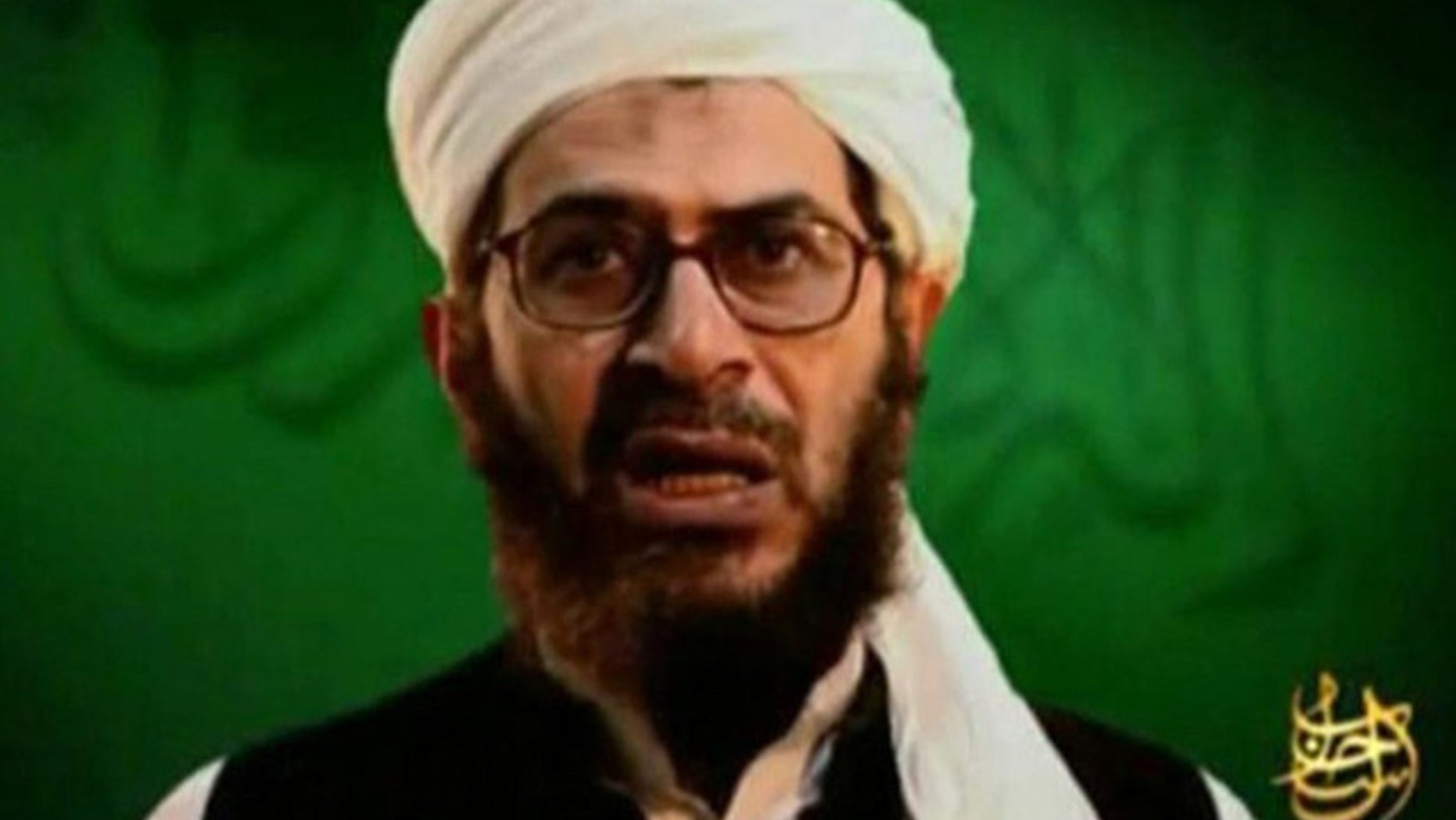 A file video grab of undated footage from the Internet shows Al Qaeda leader Mustafa al-Yazid in Afghanistan.