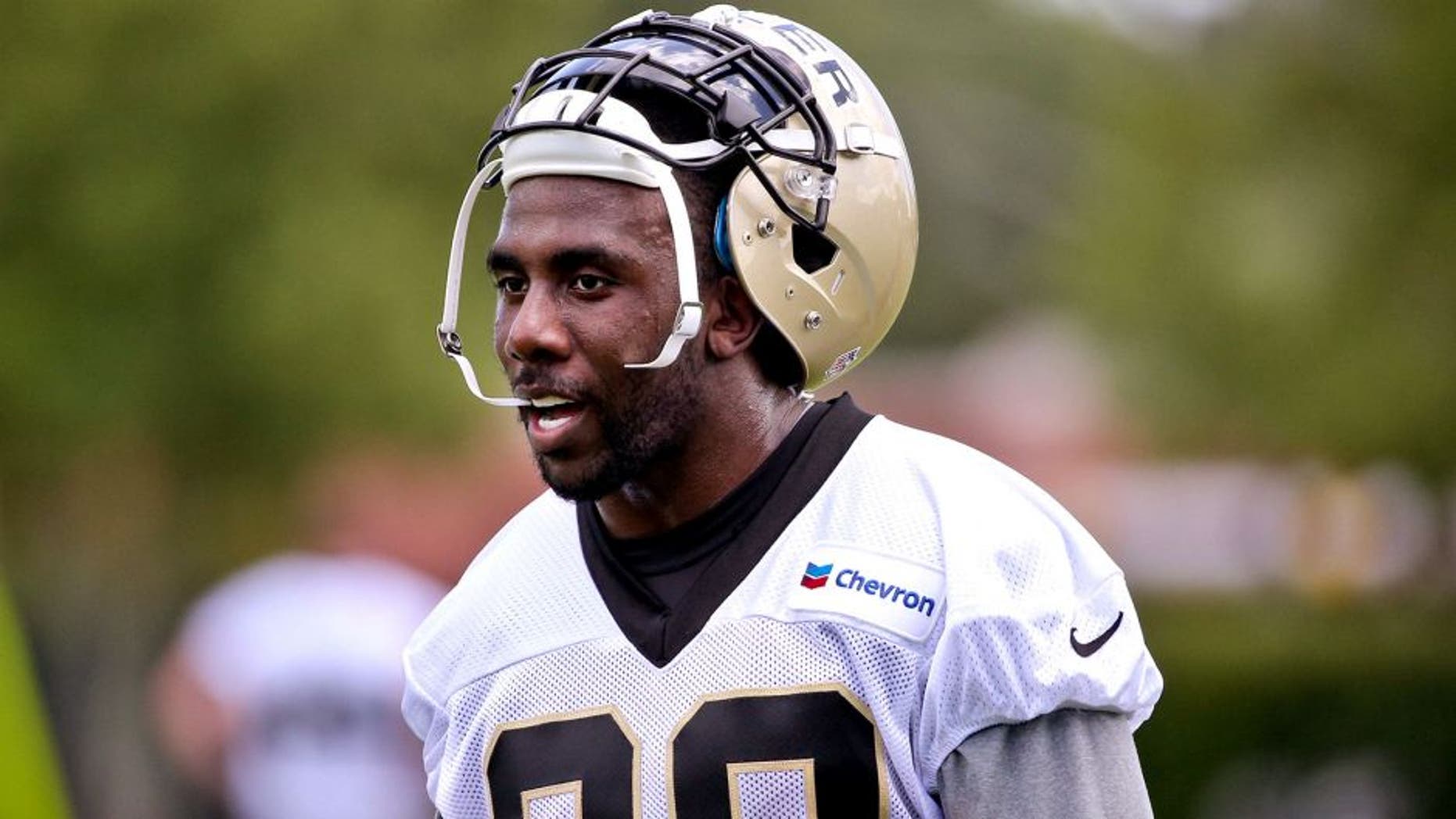 May 28, 2015; New Orleans, LA, USA; New Orleans Saints running back C.J. Spiller (28) during organized team activities at the New Orleans Saints Training Facility. Mandatory Credit: Derick E. Hingle-USA TODAY Sports
