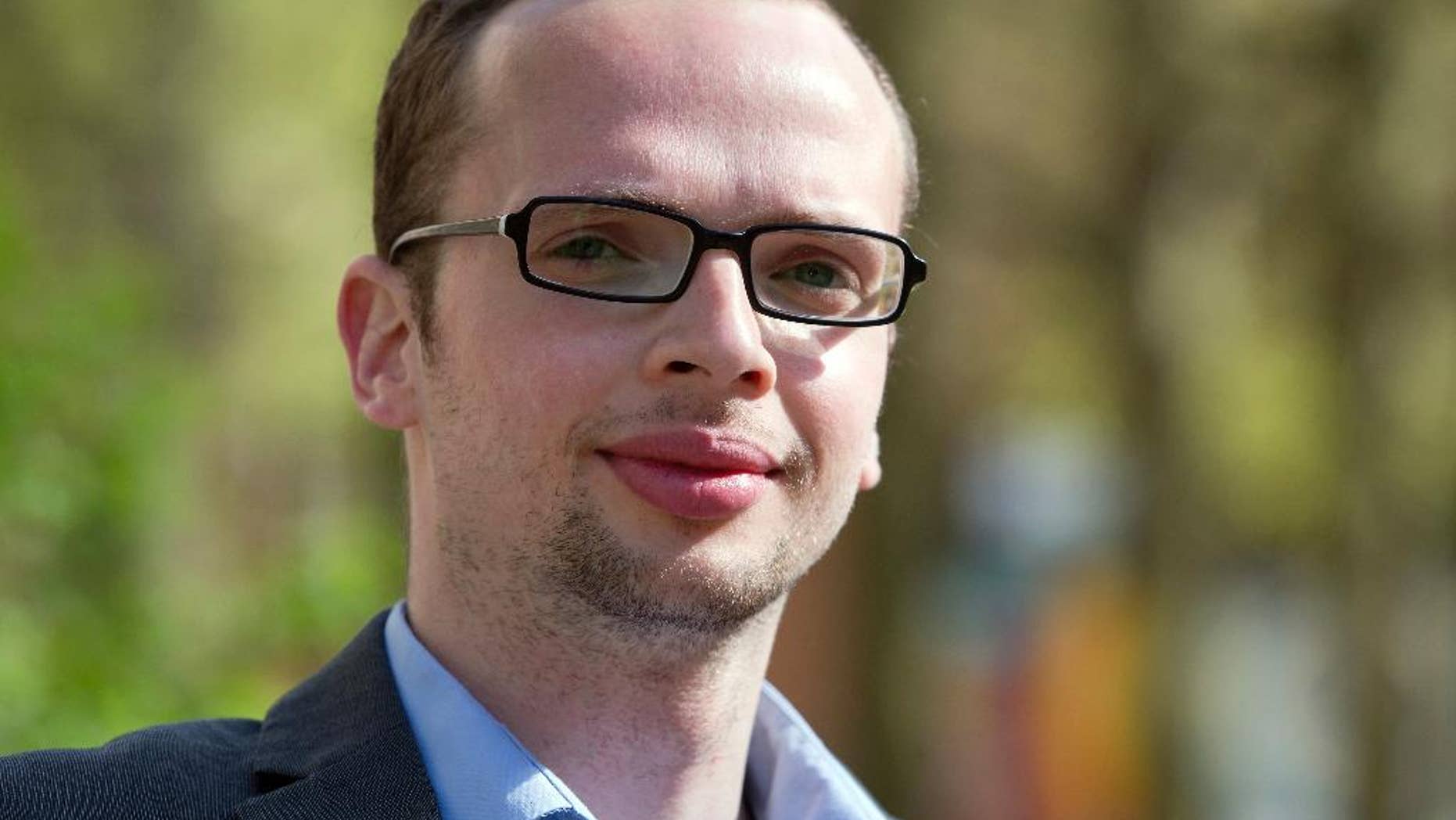 April 22, 2016: Rabbinical student Armin Langer poses for a portrait photo in Berlin, Germany. The student was kicked out of the Abraham Geiger College in Potsdam after he wrote that the leader of Germany’s Central Council of Jews was wrong to seek a cap on Muslim immigration.