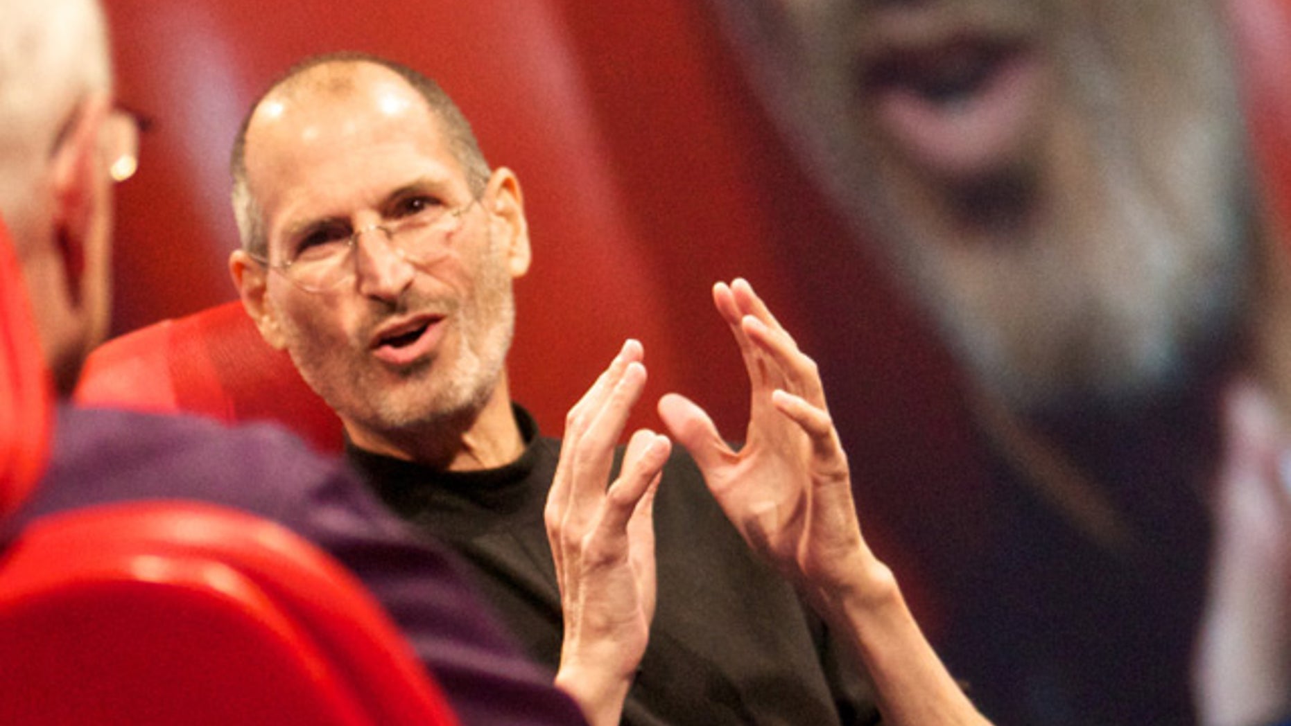 June 1: Apple CEO Steve Jobs speaks with Walt Mossberg at The Wall Street Journal's "D: All Things Digital" conference in Rancho Palos Verdes, Calif.