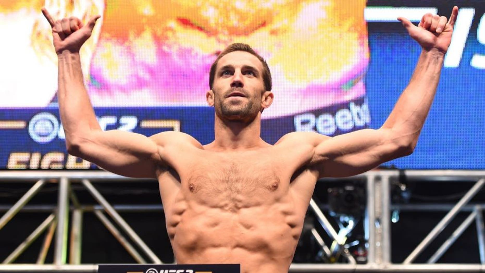 LAS VEGAS, NV - DECEMBER 11: Luke Rockhold weighs in during the UFC 194 weigh-in inside MGM Grand Garden Arena on December 10, 2015 in Las Vegas, Nevada. (Photo by Josh Hedges/Zuffa LLC/Zuffa LLC via Getty Images)