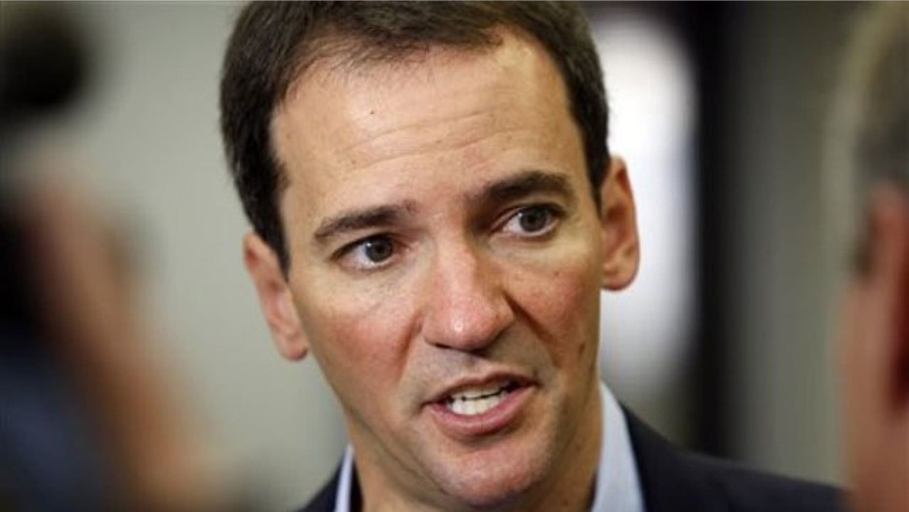 June 3: Andrew Romanoff, U.S. Senate candidate from Colorado, talks to the media during a campaign stop in Denver (AP).