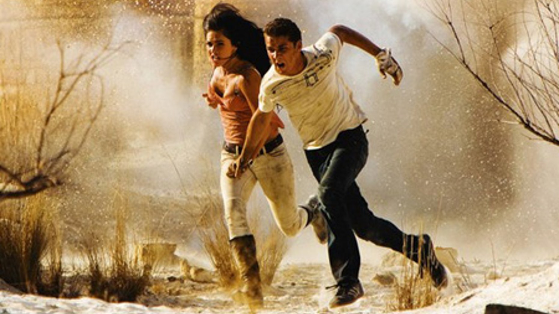 Actors Megan Fox (L) and Shia LaBeouf are shown in a scene from the Paramount Pictures film "Transformers: Revenge of the Fallen" in this publicity photo.