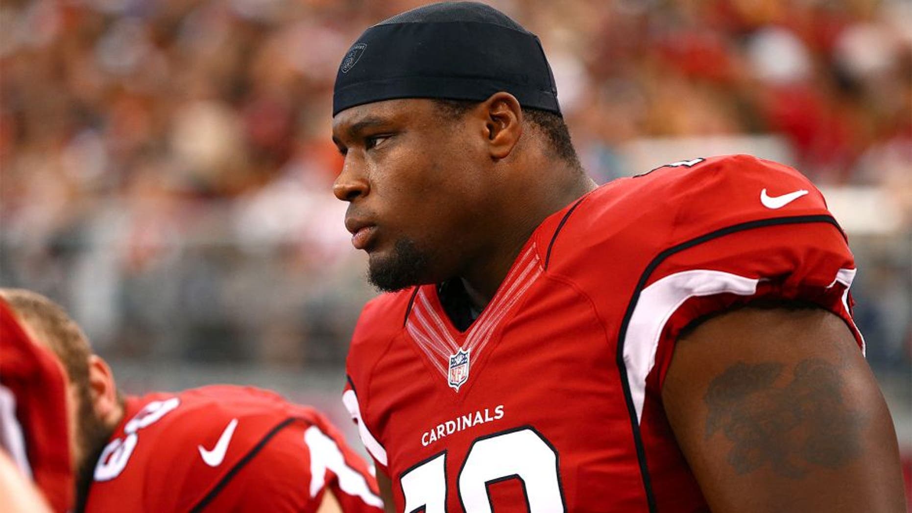Aug 24, 2014; Glendale, AZ, USA; Arizona Cardinals guard Earl Watford (78) against the Cincinnati Bengals at University of Phoenix Stadium. Mandatory Credit: Mark J. Rebilas-USA TODAY Sports