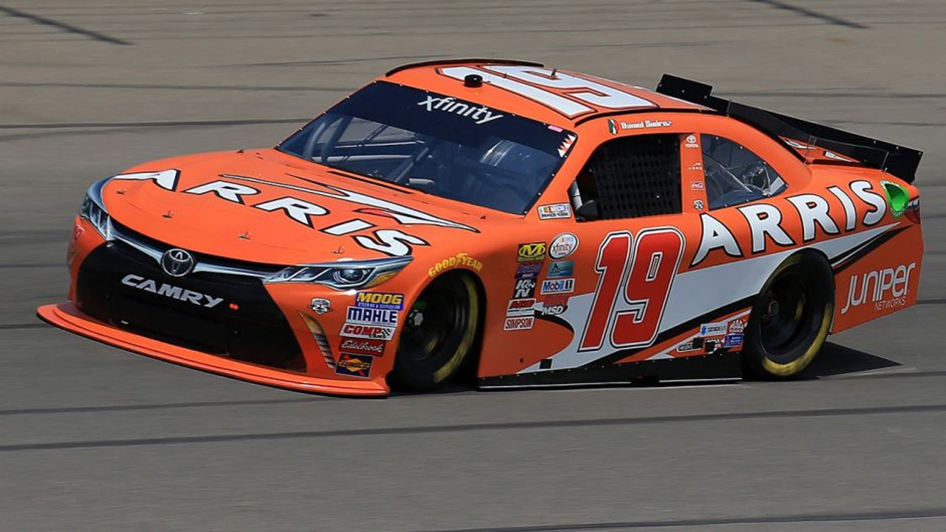 BROOKLYN, MI - JUNE 10: Daniel Suarez, driver of the #19 ARRIS Toyota, drives during practice for the NASCAR XFINITY Series Menards 250 at Michigan International Speedway on June 11, 2016 in Brooklyn, Michigan. (Photo by Daniel Shirey/NASCAR via Getty Images)