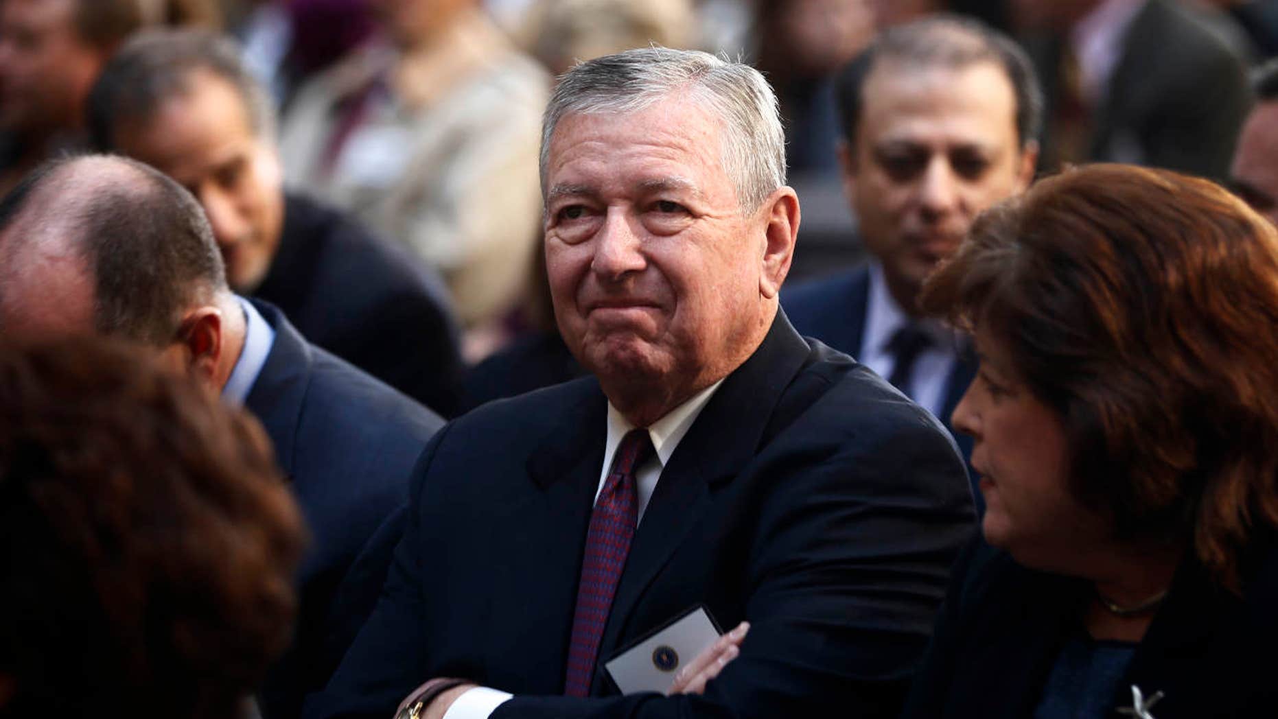 FILE -- In this Oct. 28, 2013 file photo, former U.S. Attorney General under President George W. Bush, John Ashcroft, attends the installation ceremony of James Comey as FBI director, in Washington.