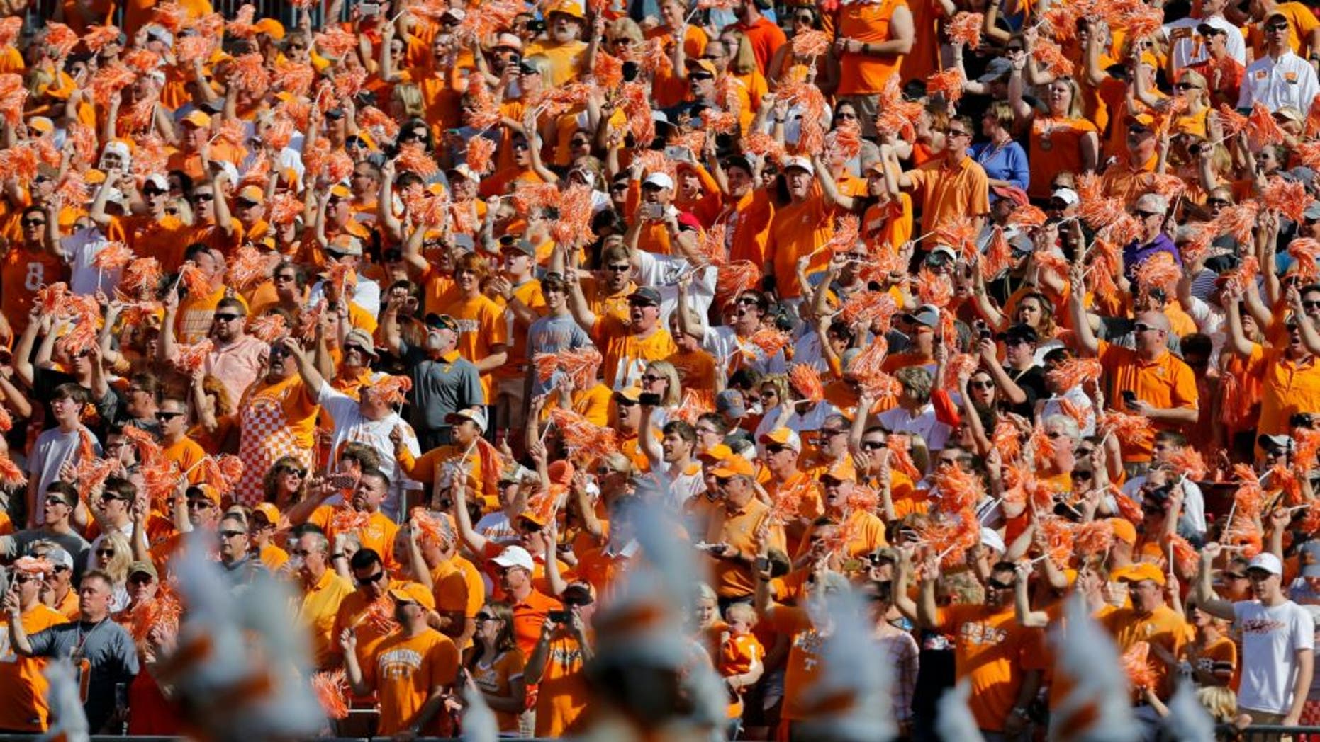 TAMPA, FL - JANUARY 1: Tennessee Volunteers fans during the Outback Bowl at Raymond James Stadium on January 1, 2016 in Tampa, Florida. (Photo by Mike Carlson/Getty Images)