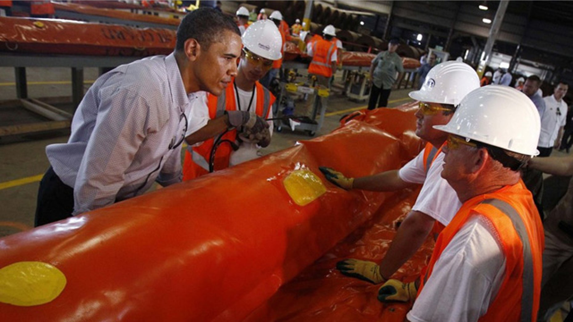 June 14: President Obama tours Theodore Staging Facility in Alabama to learn about recent developments on the Deepwater spill.