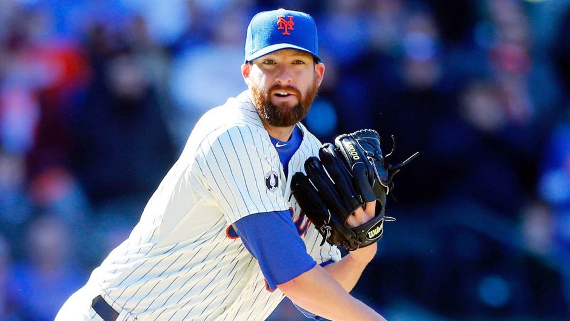 NEW YORK, NY - MARCH 31: (NEW YORK DAILIES OUT) Bobby Parnell #39 of the New York Mets in action against the Washington Nationals during their Opening Day game at Citi Field on March 31, 2014 in the Flushing neighborhood of the Queens borough of New York City. The Nationals defeated the Mets 9-7 in ten innings. (Photo by Jim McIsaac/Getty Images)