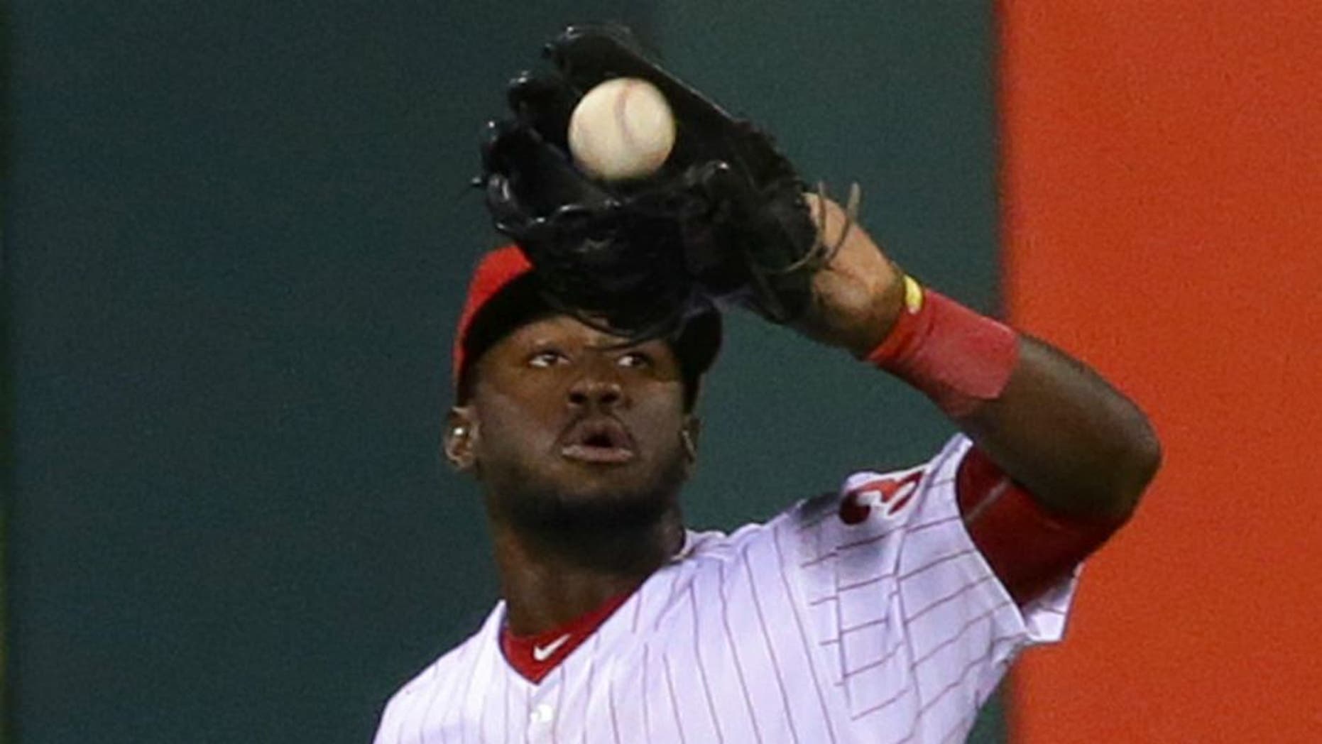 PHILADELPHIA, PA - APRIL 30: Odubel Herrera #37 of the Philadelphia Phillies during a game against the Cleveland Indians at Citizens Bank Park on April 30, 2016 in Philadelphia, Pennsylvania. The Phillies won 4-3. (Photo by Hunter Martin/Getty Images)