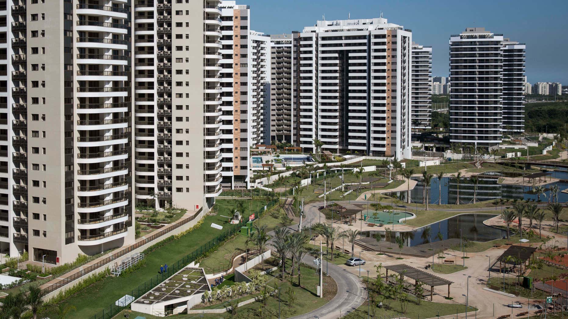 General view of buildings at the Olympic Village in Rio de Janeiro, Brazil.