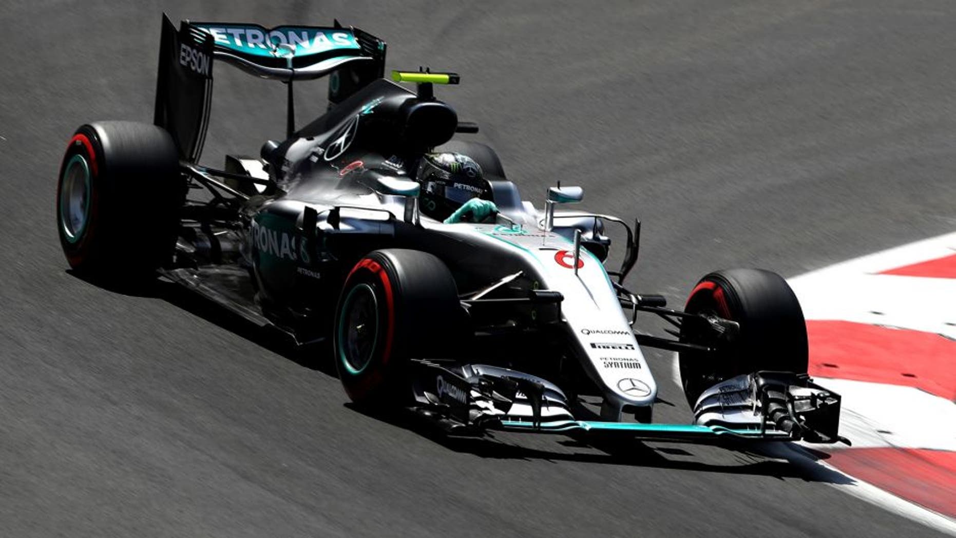 BAKU, AZERBAIJAN - JUNE 18: Nico Rosberg of Germany driving the (6) Mercedes AMG Petronas F1 Team Mercedes F1 WO7 Mercedes PU106C Hybrid turbo on track during final practice before the European Formula One Grand Prix at Baku City Circuit on June 18, 2016 in Baku, Azerbaijan. (Photo by Mark Thompson/Getty Images)