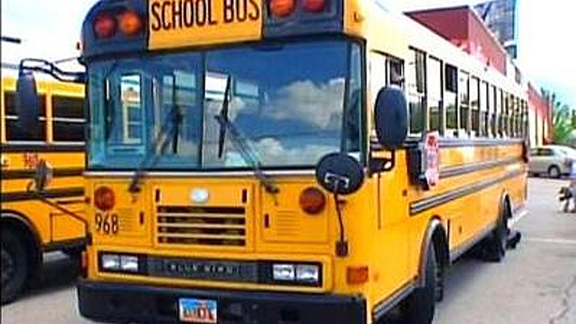 This photo shows a school bus from Granite School District in Utah.