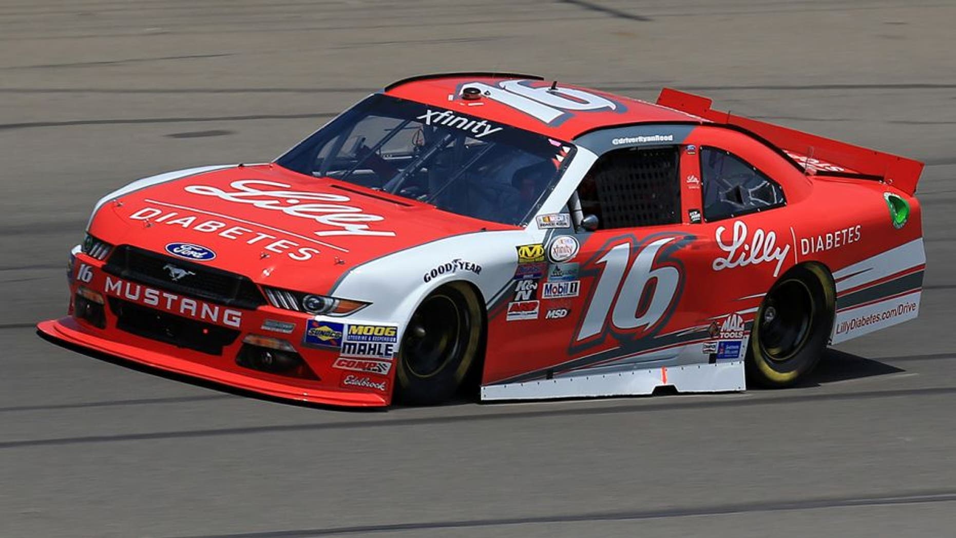 BROOKLYN, MI - JUNE 10: Ryan Reed, driver of the #16 Lilly Diabetes/American Diabetes Association Ford, drives during practice for the NASCAR XFINITY Series Menards 250 at Michigan International Speedway on June 11, 2016 in Brooklyn, Michigan. (Photo by Daniel Shirey/NASCAR via Getty Images)