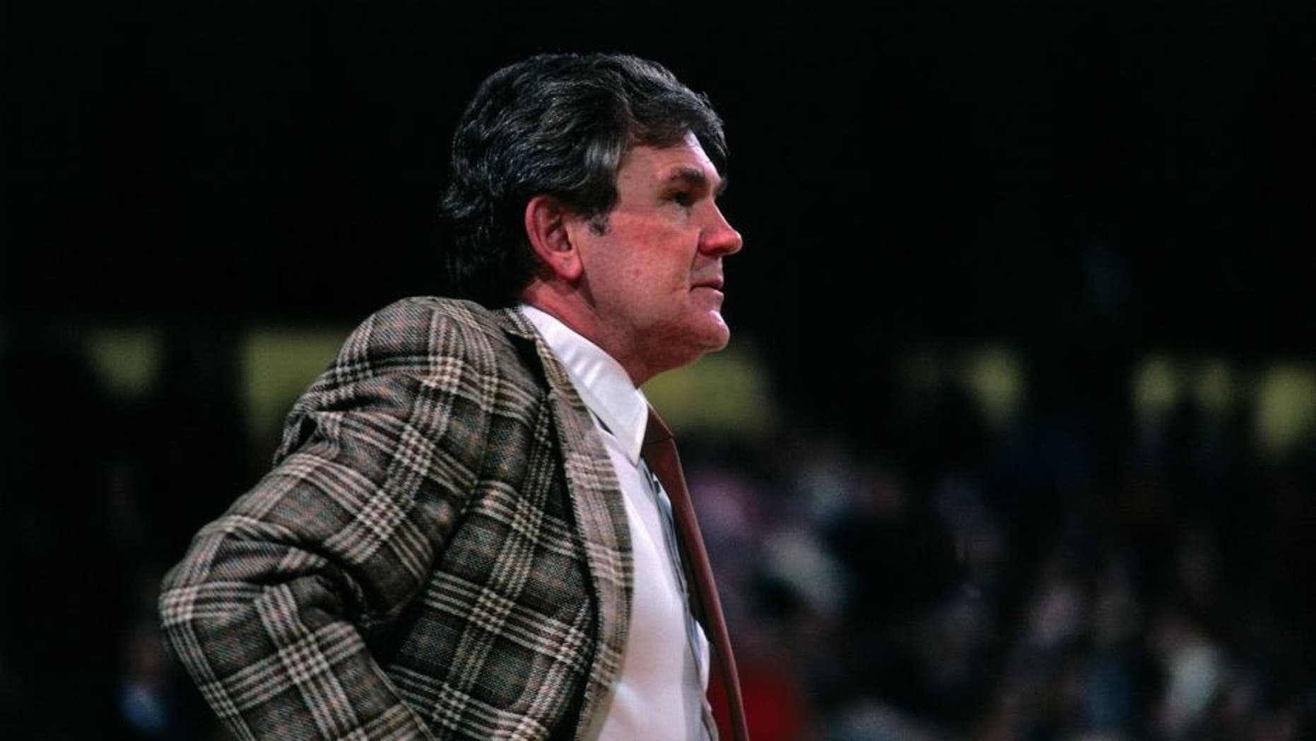 BOSTON - 1980: Head coach Bill Fitch of the Boston Celtics stands on the sideline during a game played in 1980 at the Boston Garden in Boston, Massachusetts. NOTE TO USER: User expressly acknowledges and agrees that, by downloading and or using this photograph, User is consenting to the terms and conditions of the Getty Images License Agreement. Mandatory Copyright Notice: Copyright 1980 NBAE (Photo by Dick Raphael/NBAE via Getty Images)