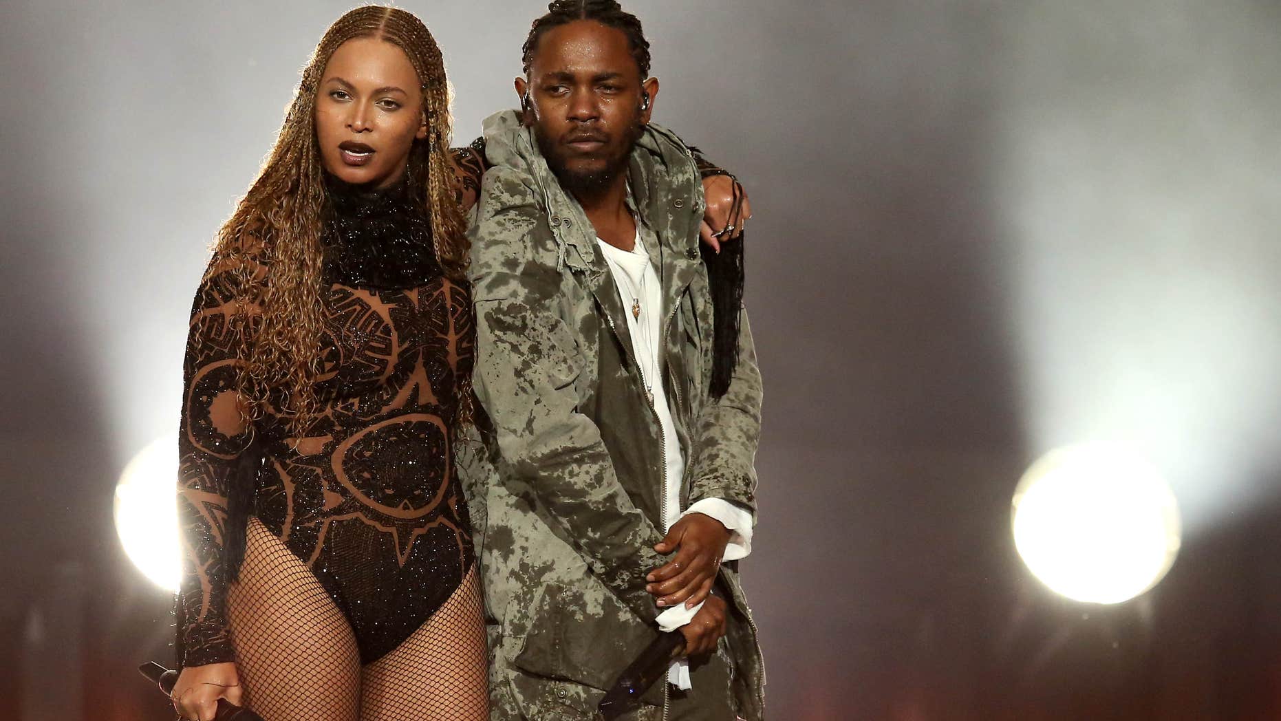 Beyonce, left, and Kendrick Lamar perform “Freedom” at the BET Awards at the Microsoft Theater on Sunday, June 26, 2016, in Los Angeles.