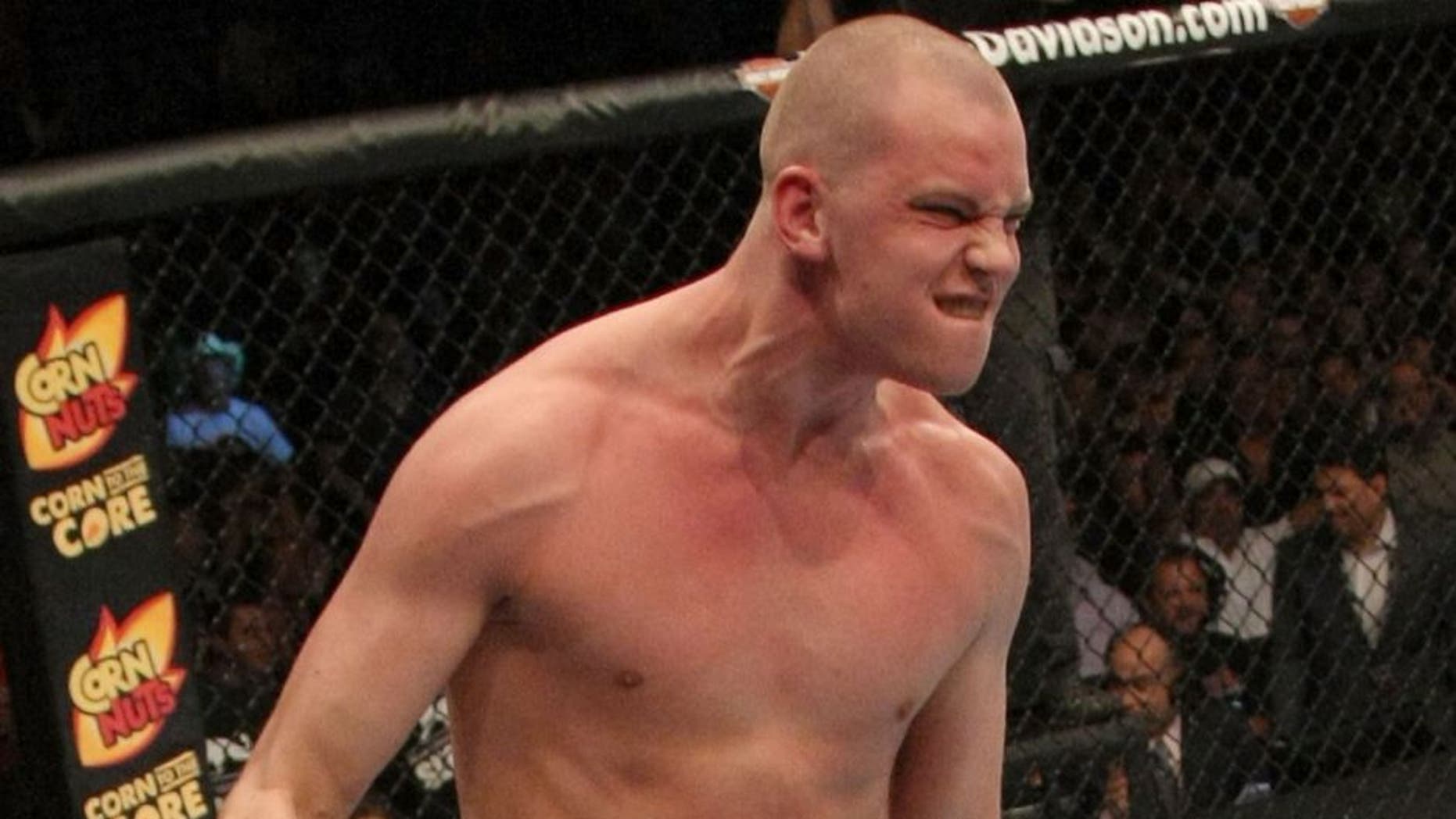LAS VEGAS, NV - MAY 26: Stefan Struve reacts to his submission win over Lavar Johnson during a heavyweight bout at UFC 146 at MGM Grand Garden Arena on May 26, 2012 in Las Vegas, Nevada. (Photo by Donald Miralle/Zuffa LLC/Zuffa LLC via Getty Images)