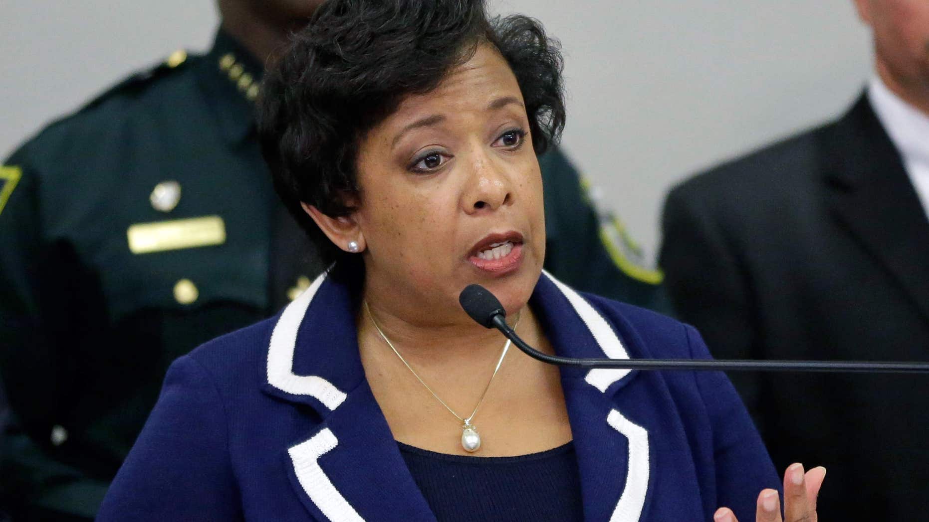 June 21, 2016: Attorney General Loretta Lynch makes comments during a news conference about the Pulse nightclub mass shooting in Orlando, Fla.