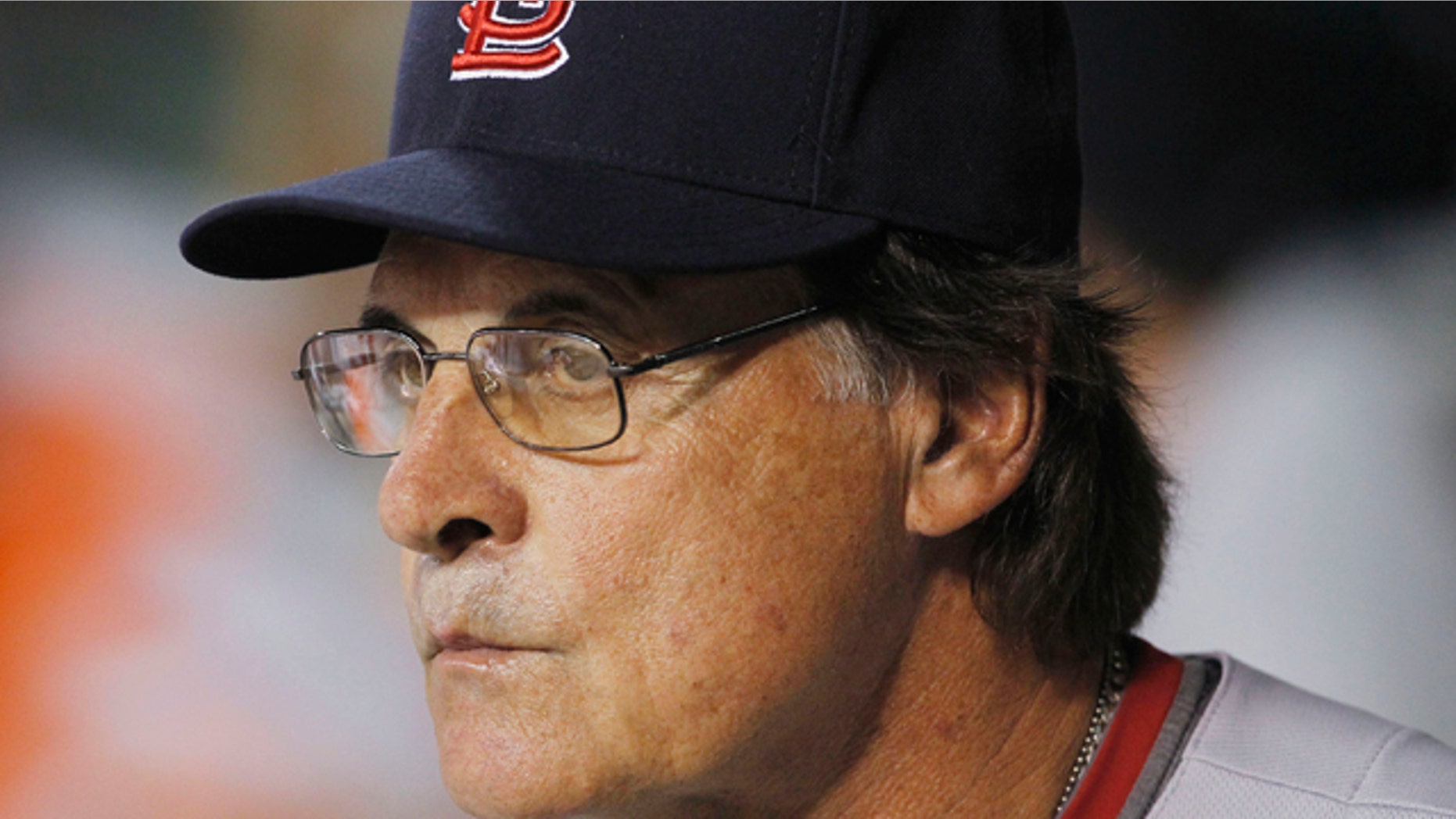 June 11: St. Louis Cardinals' Tony LaRussa watches his team play against the Arizona Diamondbacks in the ninth inning of a baseball game in Phoenix.