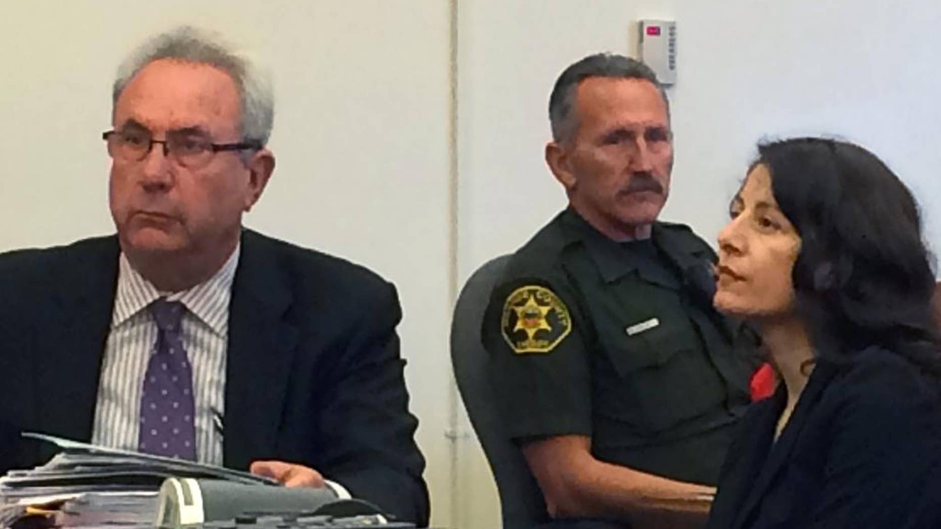 Norma Patricia Esparza at her sentencing Friday in Santa Ana, Calif., with her attorney, Jack Earley.