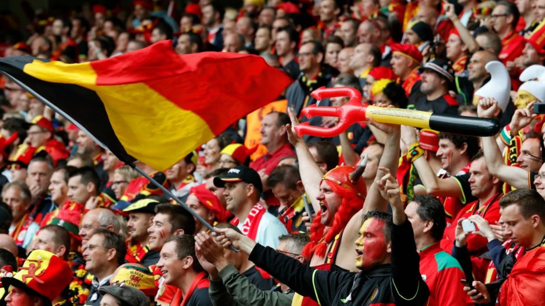 Football Soccer - Wales v Belgium - EURO 2016 - Quarter Final - Stade Pierre-Mauroy, Lille, France - 1/7/16 Belgium fans before the game REUTERS/Pascal Rossignol Livepic