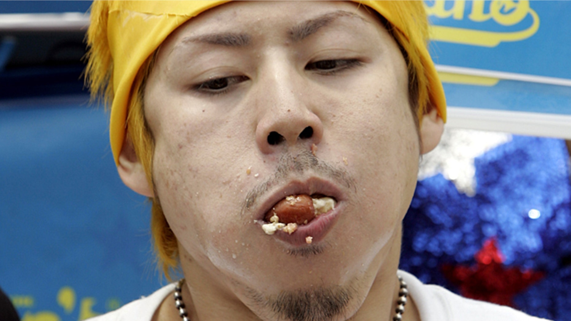 Six-Time Hot Dog-Eating Contest Winner Takeru Kobayashi is seen in this July 4, 2006 file photo.