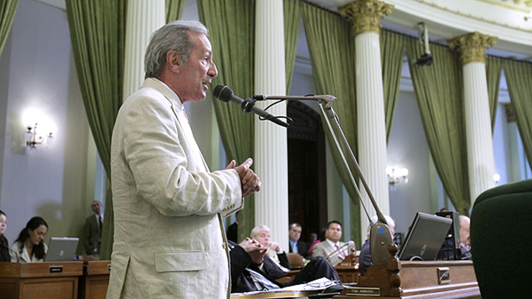 July 5: Assemblyman Tom Ammiano, D-San Francisco, urged lawmakers to approve a measure he was carrying requiring public schools to teach the historical contributions of gay Americans, was approved by the Assembly in Sacramento, Calif.