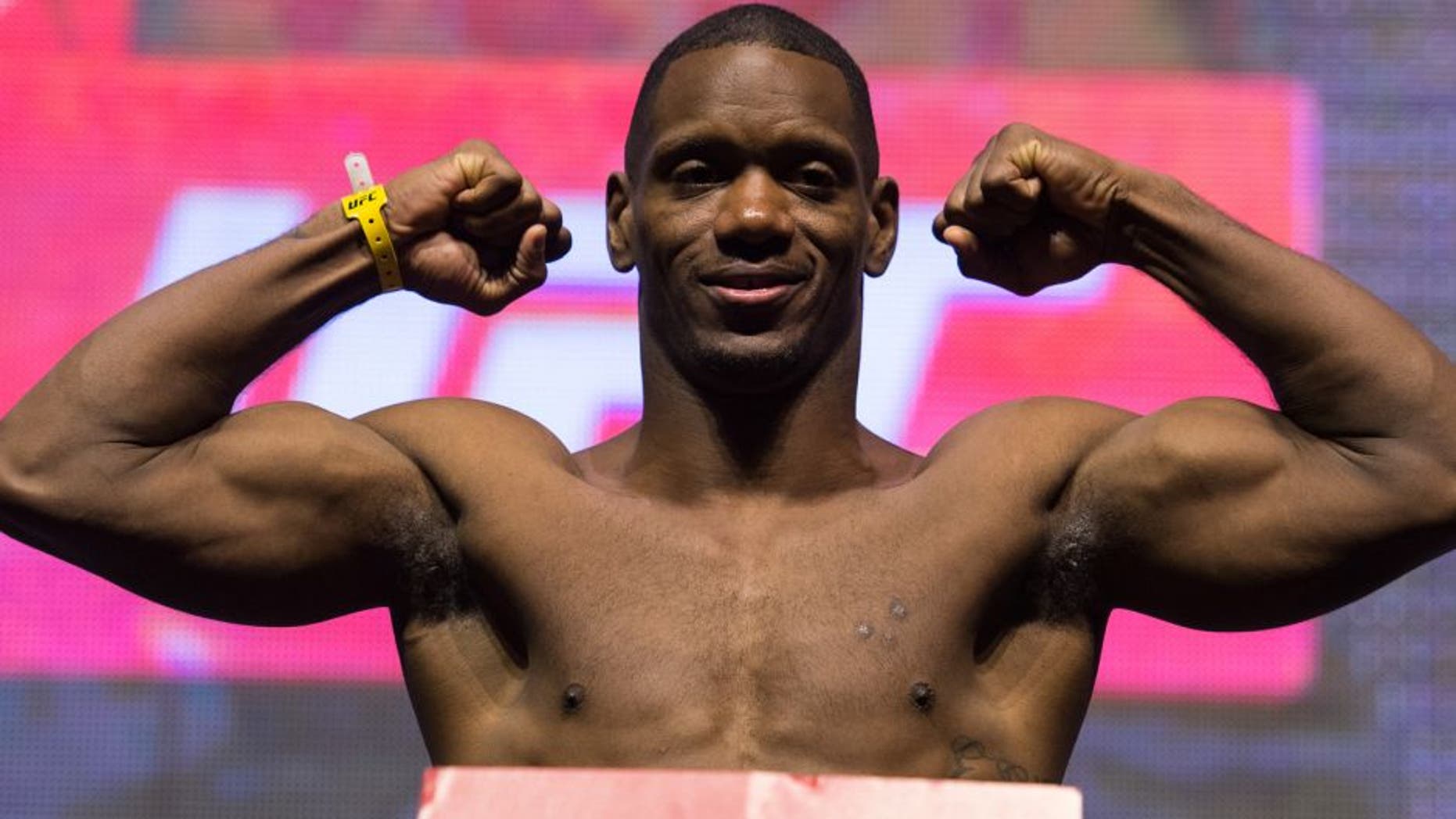 LAS VEGAS, NV - JULY 07: Will Brooks steps onto the scale during The Ultimate Fighter Finale - Weigh-in at TMobile Arena on July 7, 2016 in Las Vegas, Nevada. (Photo by Brandon Magnus/Zuffa LLC/Zuffa LLC via Getty Images)