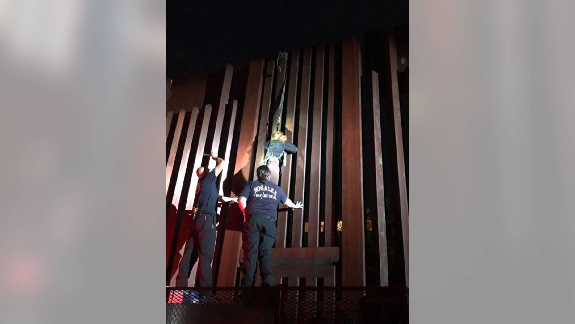U.S. border agents found the Mexican woman, 37, hanging from a rope 15 feet above the ground on Saturday. (U.S. Customs and Border Protection)