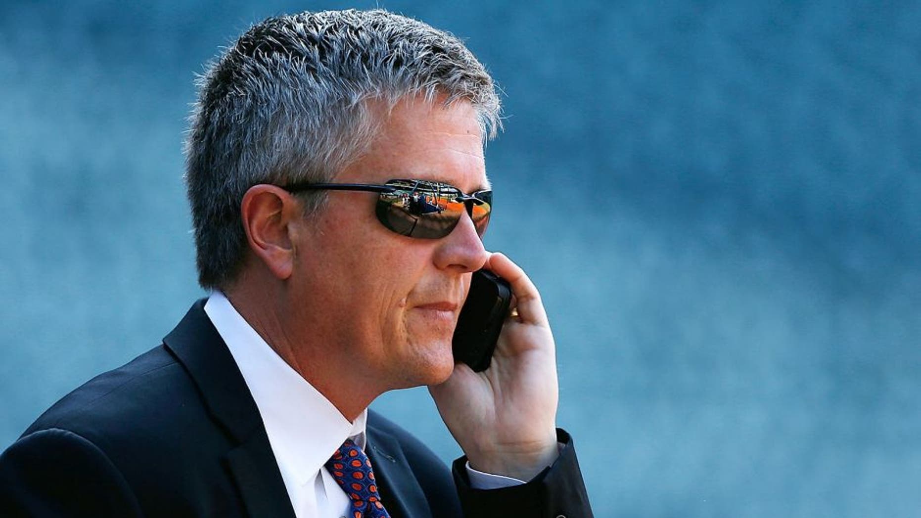 HOUSTON, TX - APRIL 22: Houston Astros general manager Jeff Luhnow waits near the batting cage prior to the start of the game against the Seattle Mariners at Minute Maid Park on April 22, 2013 in Houston, Texas. (Photo by Scott Halleran/Getty Images)