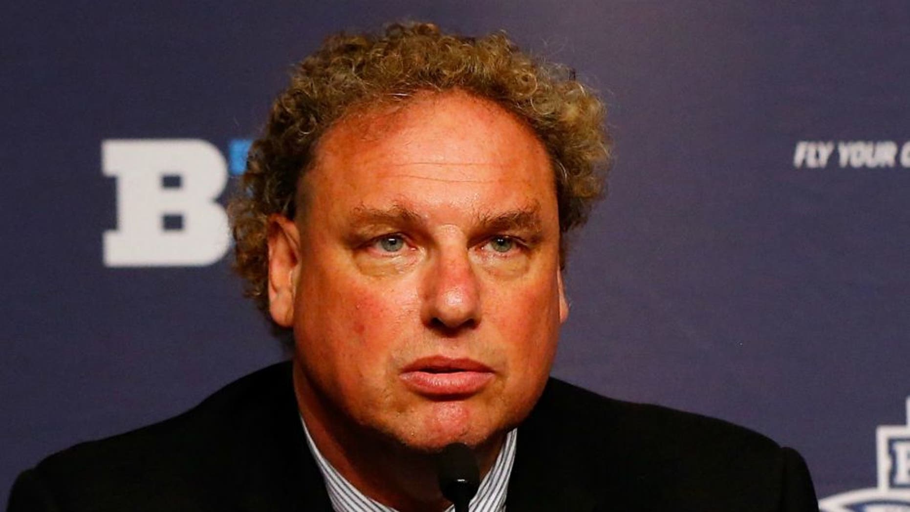 (NEW YORK DAILIES OUT) in action against the at Yankee Stadium on June 3, 2013 in the Bronx borough of New York City. The Yankees defeated the Indians 7-4.,NEW YORK, NY - JUNE 03: (NEW YORK DAILIES OUT) New York Yankees President Randy Levine speaks to the media before a game against the Cleveland Indians at Yankee Stadium on June 3, 2013 in the Bronx borough of New York City. The Yankees defeated the Indians 7-4. (Photo by Jim McIsaac/Getty Images)