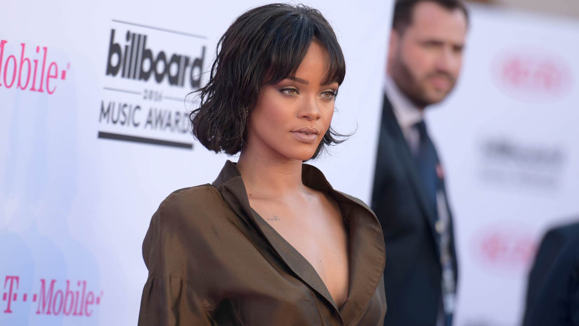 FILE - In this May 22, 2016 file photo, Rihanna arrives at the Billboard Music Awards in Las Vegas.