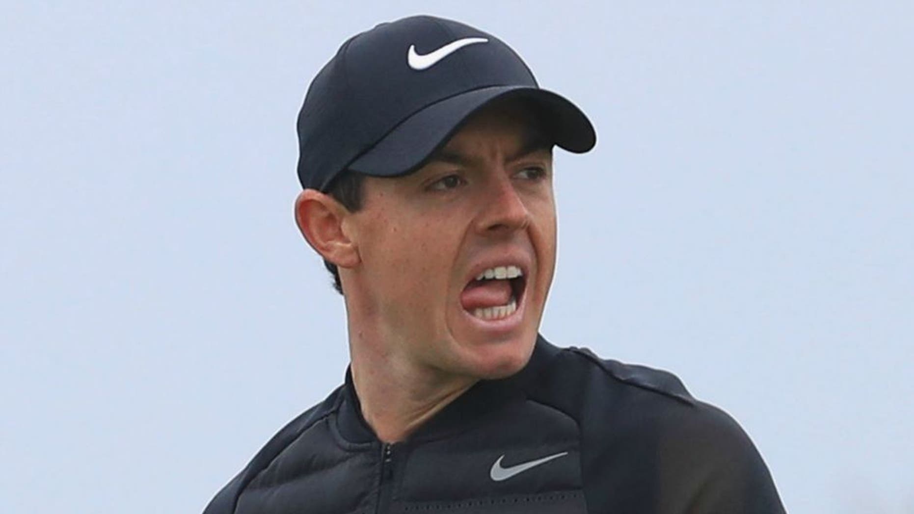 TROON, SCOTLAND - JULY 16: Rory McIlroy of Northern Ireland reacts during the third round on day three of the 145th Open Championship at Royal Troon on July 16, 2016 in Troon, Scotland. (Photo by Matthew Lewis/Getty Images)