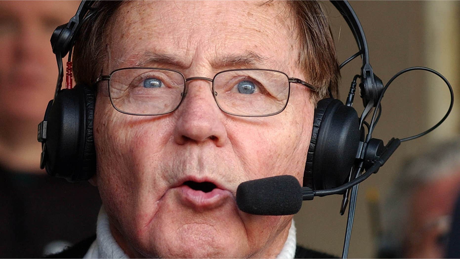 Dec. 21, 2003: Buffalo Bills announcer Van Miller calls a Bills game against the Miami Dolphins at Ralph Wilson Stadium in Orchard Park, N.Y.