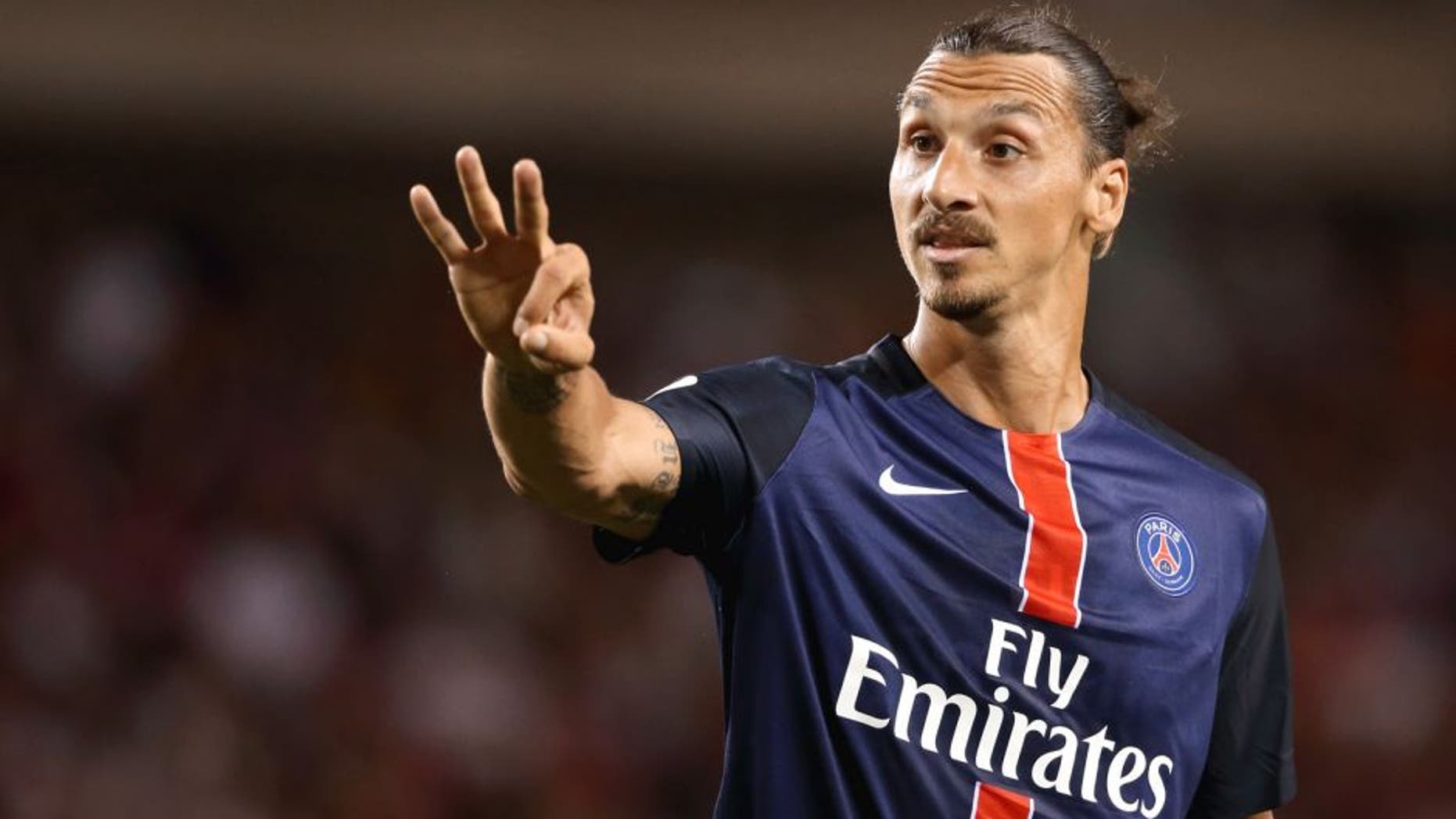 CHICAGO, UNITED STATES - JULY 29: Zlatan Ibrahimovic of Paris Saint-Germain during the International Champions Cup match between Manchester United and Paris Saint-Germain at Soldier Field on July 29, 2015 in Chicago, Illinois. (Photo by Matthew Ashton - AMA/Getty Images)