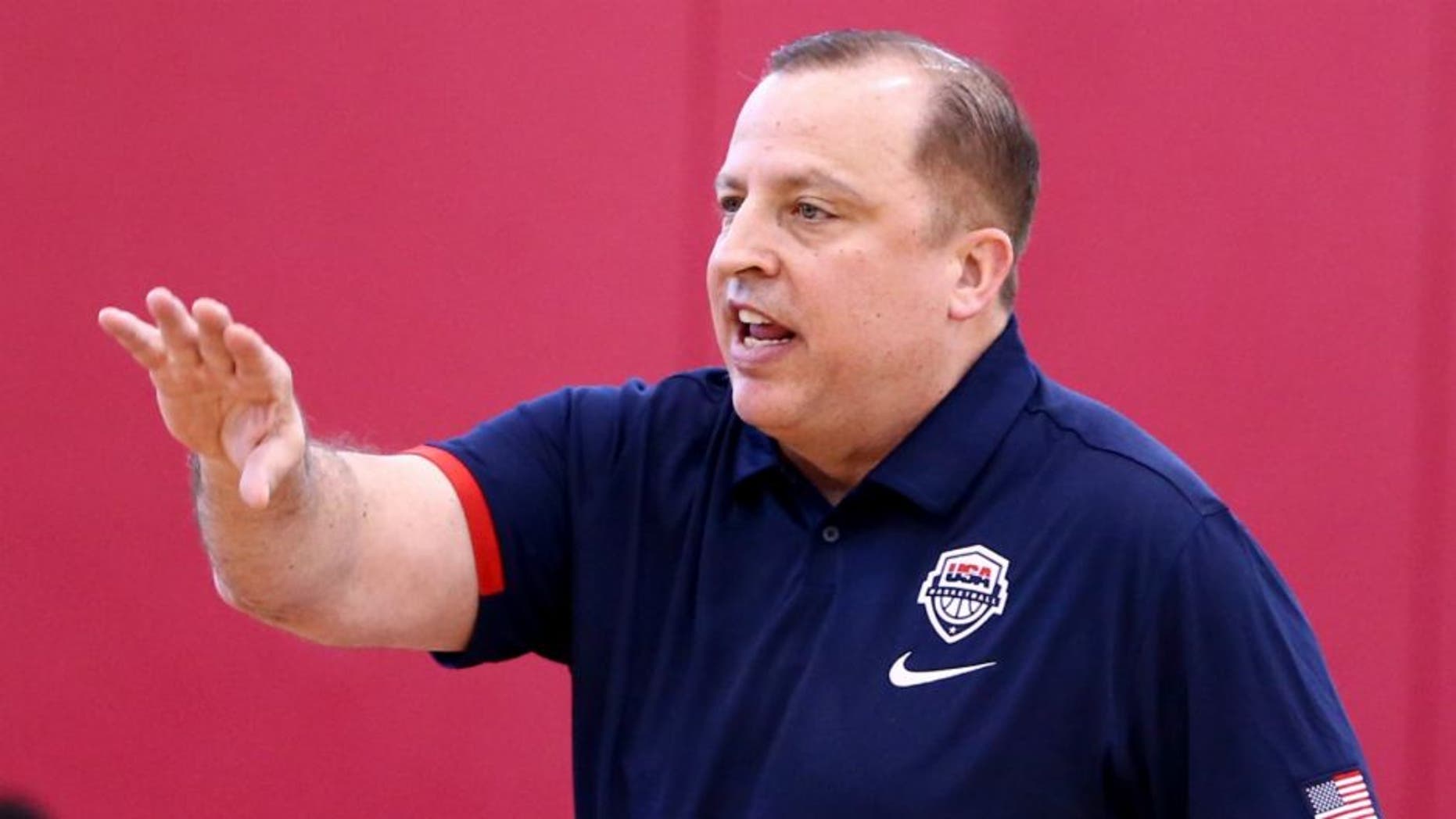 LAS VEGAS, NV - JULY 18: USA Basketball Men's National Team Assistant Coach Tom Thibodeau instructs Draymond Green #14 during practice on July 18, 2016 at Mendenhall Center on the University of Nevada, Las Vegas campus in Las Vegas, Nevada. NOTE TO USER: User expressly acknowledges and agrees that, by downloading and or using this photograph, User is consenting to the terms and conditions of the Getty Images License Agreement. Mandatory Copyright Notice: Copyright 2016 NBAE (Photo by Nathaniel S. Butler/NBAE via Getty Images),LAS VEGAS, NV - JULY 18: USA Basketball Mens National Team Assistant Coach Tom Thibodeau instructs Draymond Green #14 during practice on July 18, 2016 at Mendenhall Center on the University of Nevada, Las Vegas campus in Las Vegas, Nevada. NOTE TO USER: User expressly acknowledges and agrees that, by downloading and or using this photograph, User is consenting to the terms and conditions of the Getty Images License Agreement. Mandatory Copyright Notice: Copyright 2016 NBAE (Photo by Nathaniel S. Butler/NBAE via Getty Images)