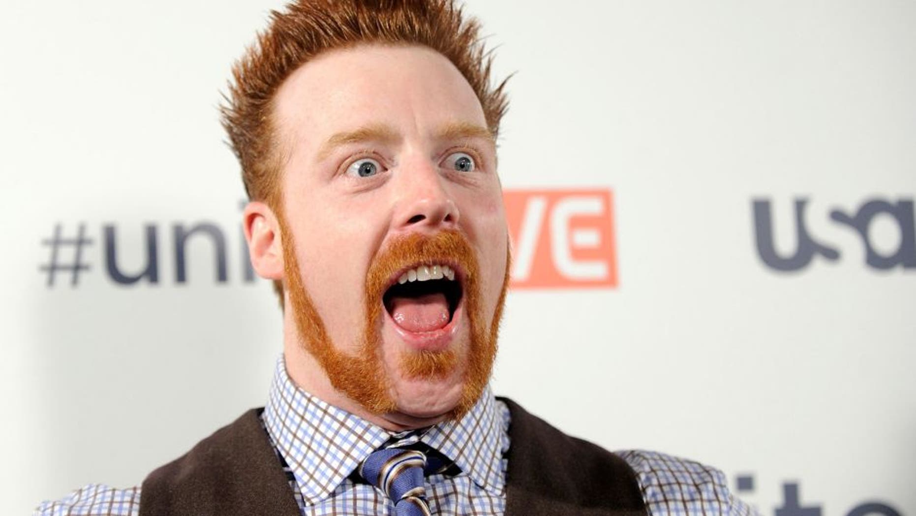 LAS VEGAS, NV - OCTOBER 03: Professional wrestler Sheamus arrives at the "UniteLIVE: The Concert to Rock Out Bullying" at the Thomas & Mack Center on October 3, 2013 in Las Vegas, Nevada. (Photo by David Becker/Getty Images)
