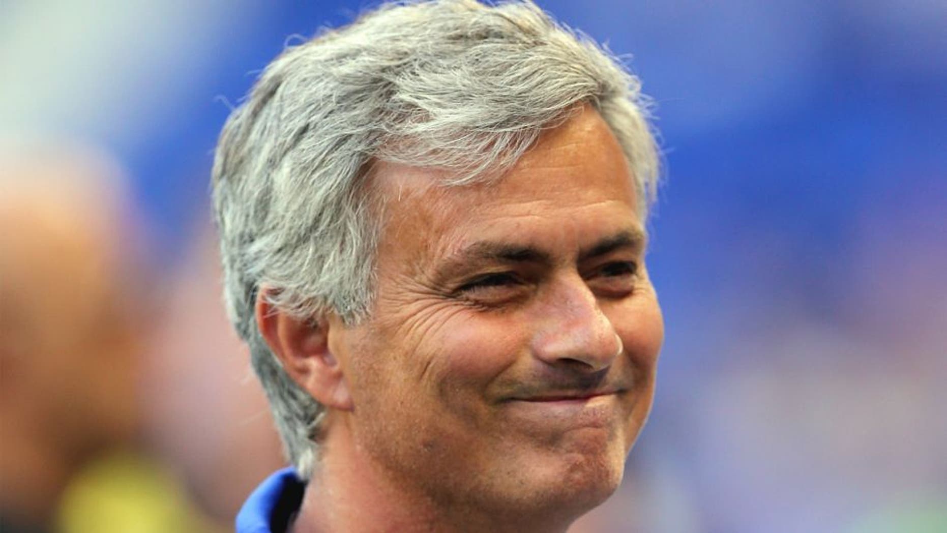 HARRISON, NJ - JULY 22: Head coach Jose Mourinho of the Chelsea looks on during warm ups before the International Champions Cup match against the New York Red Bulls at Red Bull Arena on July 22, 2015 in Harrison, New Jersey. (Photo by Elsa/Getty Images)