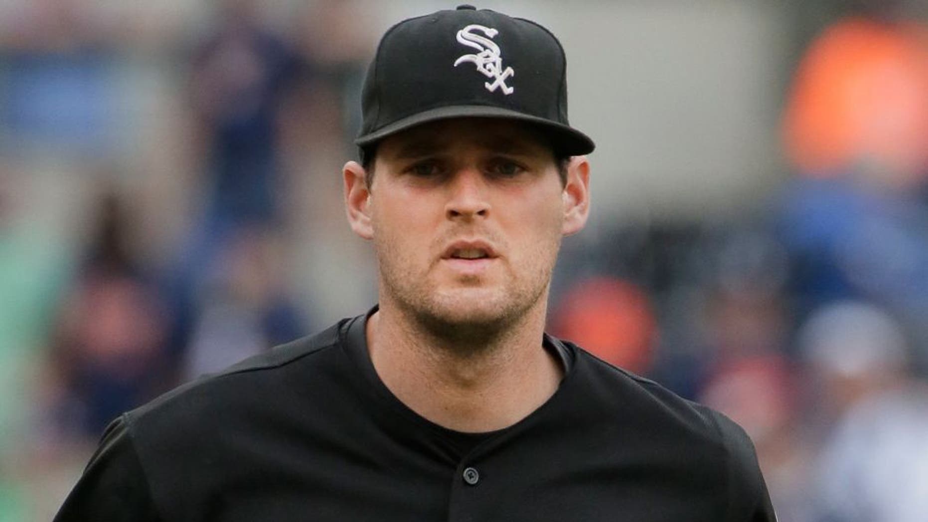 DETROIT, MI - JUNE 25: Conor Gillaspie #12 of the Chicago White Sox heads for the dugout after an inning against the Detroit Tigers at Comerica Park on June 25, 2015 in Detroit, Michigan. (Photo by Duane Burleson/Getty Images)