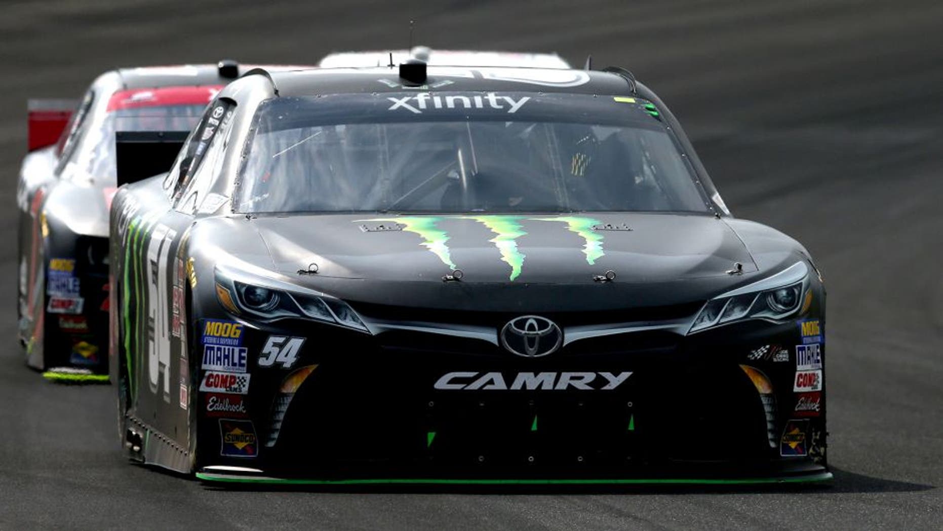 INDIANAPOLIS, IN - JULY 25: Kyle Busch, driver of the #54 Monster Energy Toyota, races during the NASCAR XFINITY Series Lilly Diabetes 250 at Indianapolis Motor Speedway on July 25, 2015 in Indianapolis, Indiana. (Photo by Sean Gardner/NASCAR via Getty Images)