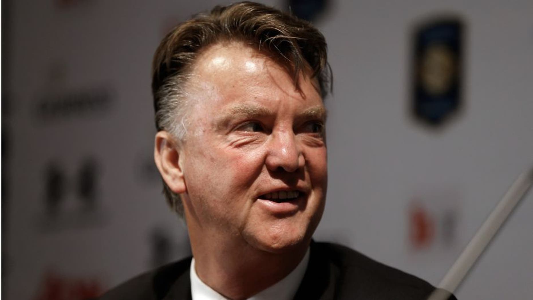 SAN JOSE, CA - JULY 20: Manager Louis van Gaal of Manchester United speaks during a press conference at Avaya Stadium on July 20, 2015 in San Jose, California. Manchester United will face the San Jose Earthquakes in an international friendly on July 21. (Photo by Stephen Lam - MUFC/Getty Iamges)