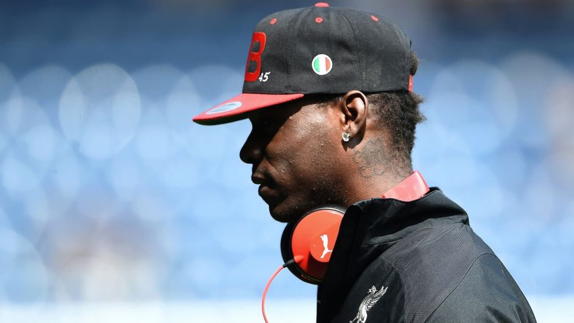 WEST BROMWICH, ENGLAND - APRIL 25: Mario Balotelli of Liverpool walks on the ptich prior to the Barclays Premier League match between West Bromwich Albion and Liverpool at The Hawthorns on April 25, 2015 in West Bromwich, England. (Photo by Laurence Griffiths/Getty Images)