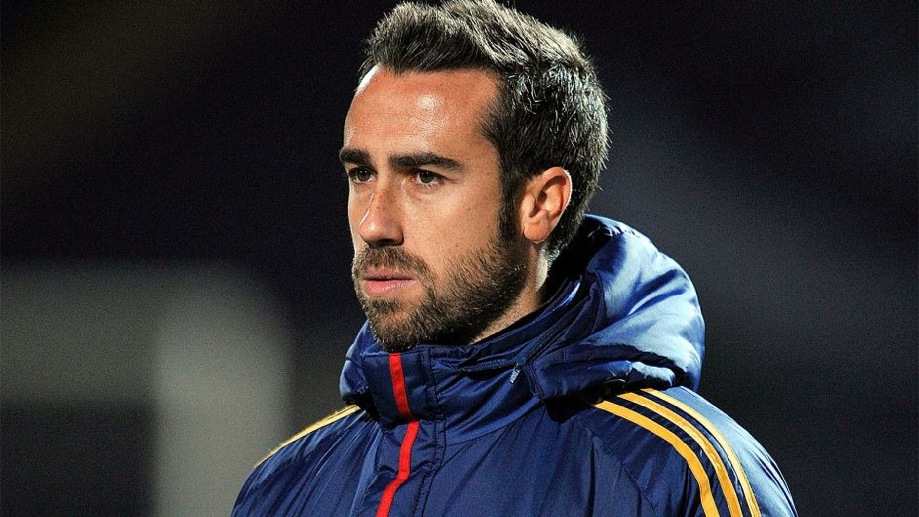 CHESTERFIELD, ENGLAND - DECEMBER 8: Jorge Vilda Head Coach of Spain during the UEFA European Women's Under - 17 Championship Final match between Germany and Spain at the Proact Stadium on December 8, 2013 in Chesterfield, England. (Photo by Clint Hughes/Getty Images)
