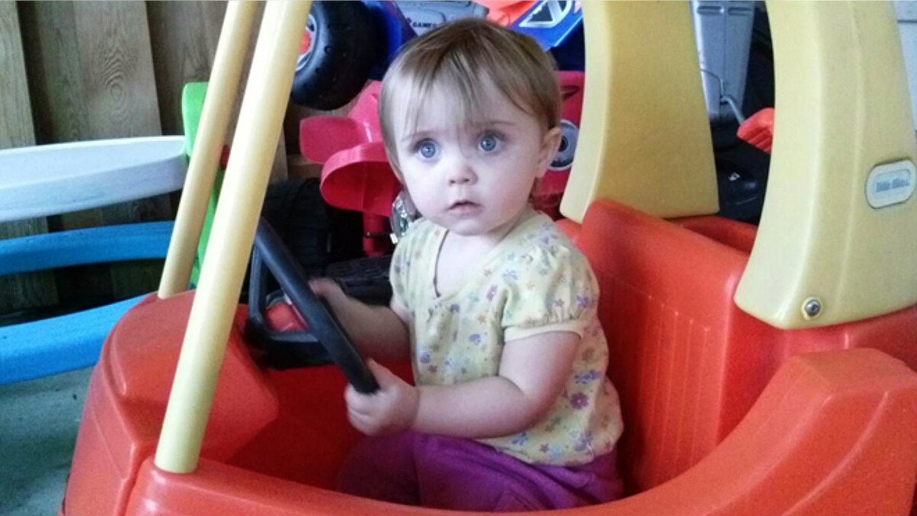 May 8, 2013: This recent but undated family photo shows 18-month-old Lana Bailey. The bodies of a woman and two men who were found slain on an eastern Kansas farm were those of a young mother who went missing last week with her daughter, Lana, and two men who lived there, authorities said.
