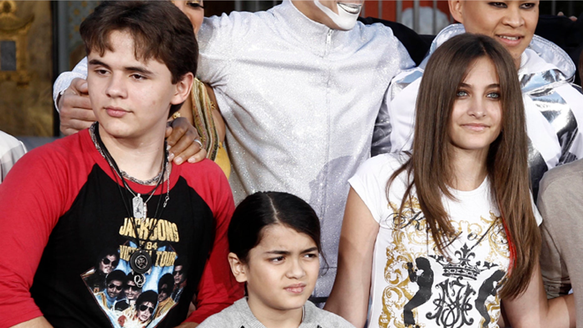 Jan. 26, 2012: This file photo shows, from left, Prince Jackson, Blanket Jackson and Paris Jackson after a hand and footprint ceremony honoring their father musician Michael Jackson in front of Grauman's Chinese Theatre in Los Angeles.